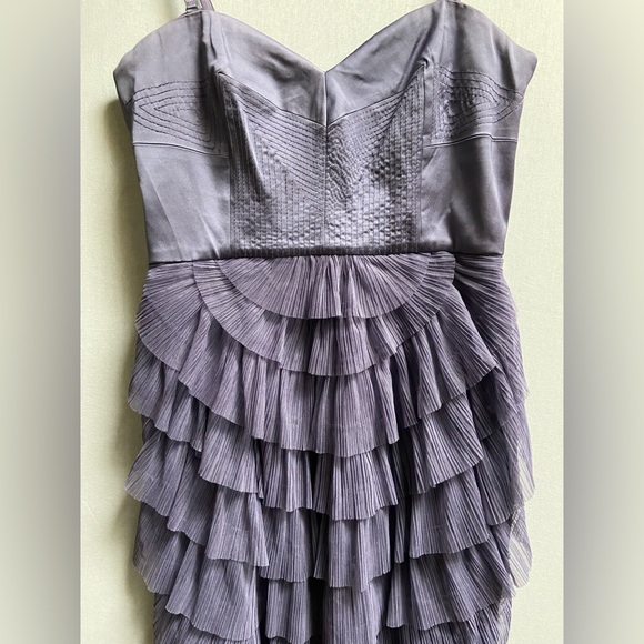 BCBG Maxazria Purple Strapless Prom Formal Dress Sz 12 - Picture 3 of 15